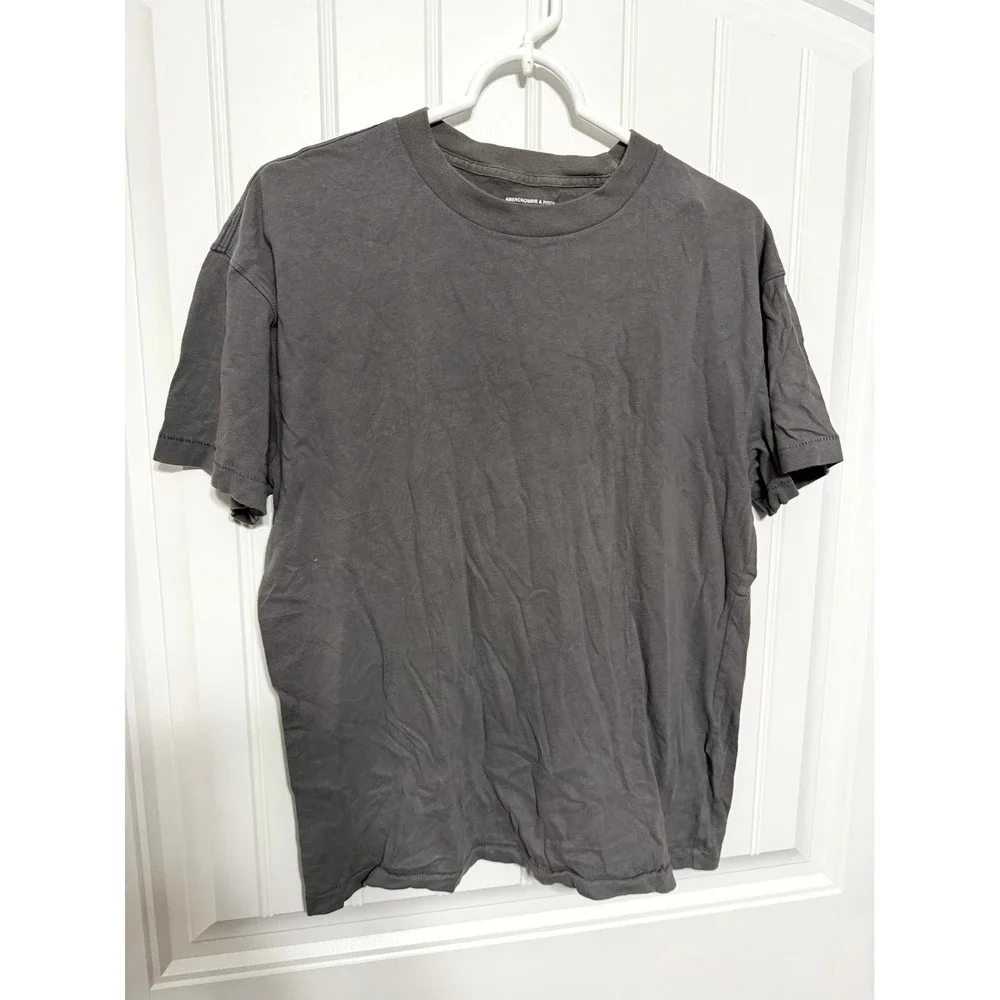 Abercrombie & Fitch T-Shirt Mens Medium Grey Relaxed Soft A&F Essentials Tee